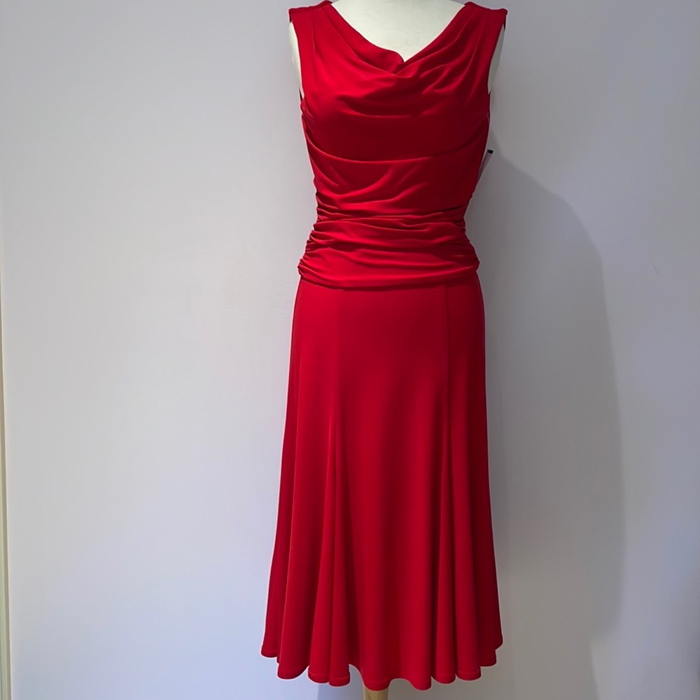 Red sleeveless Joseph Ribkoff dress
